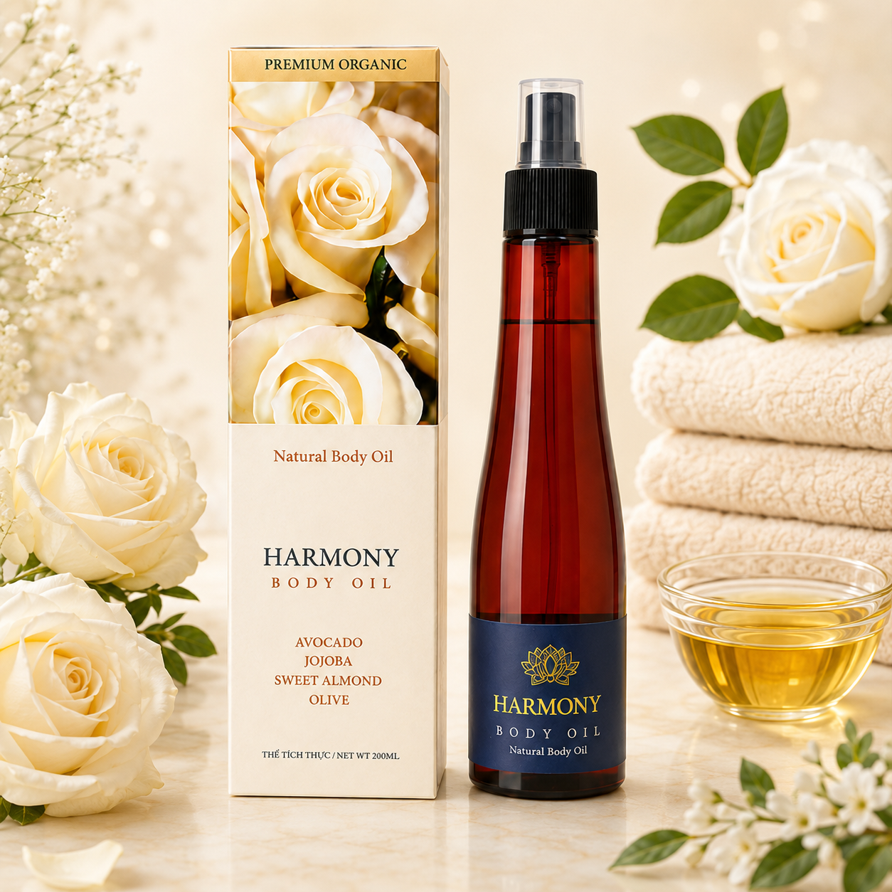 [LiNK] 피부보습+향수대용 고급 Harmony 장미향 바디오일